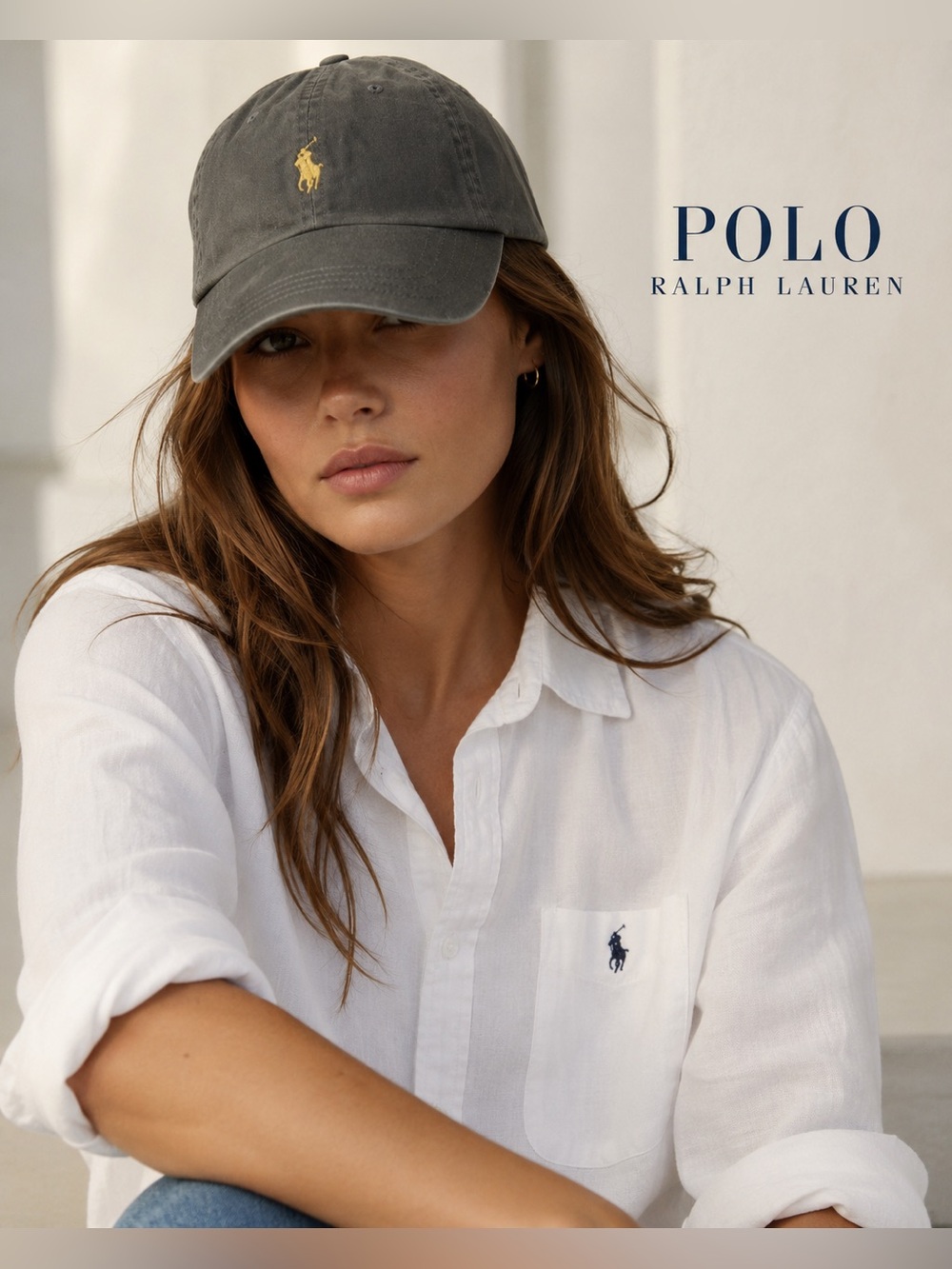 Polo Ralph Lauren Grey Classic Pony Baseball Cap Hat